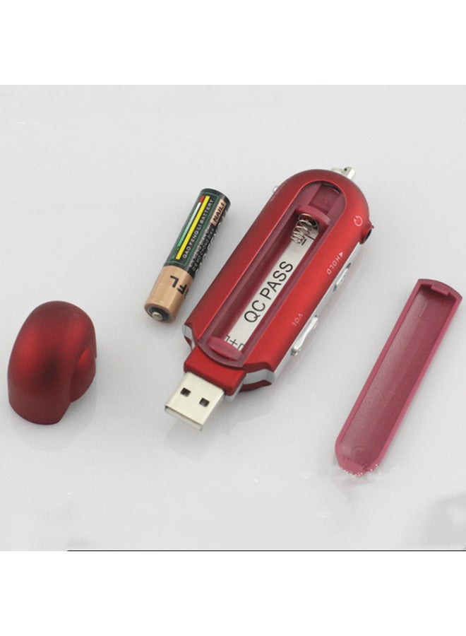 Classic Old Big Chaohua MP3 7 Dry Battery MP3 Player USB In-line MP3 Battery Walkman-Body Color:Red-Memory Capacity:Plug-in Card Version Monochrome Screen (without Built-in Memory) - Image 4