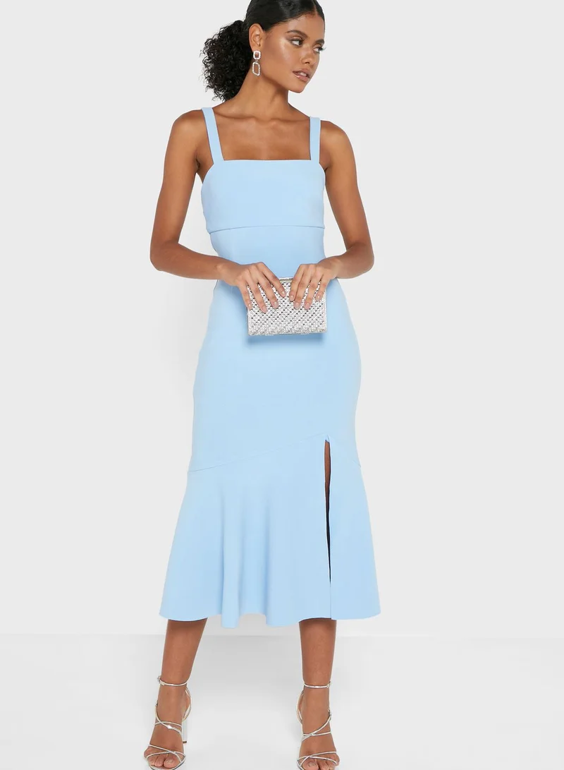 Finders Keepers Front Split Pleated Dress