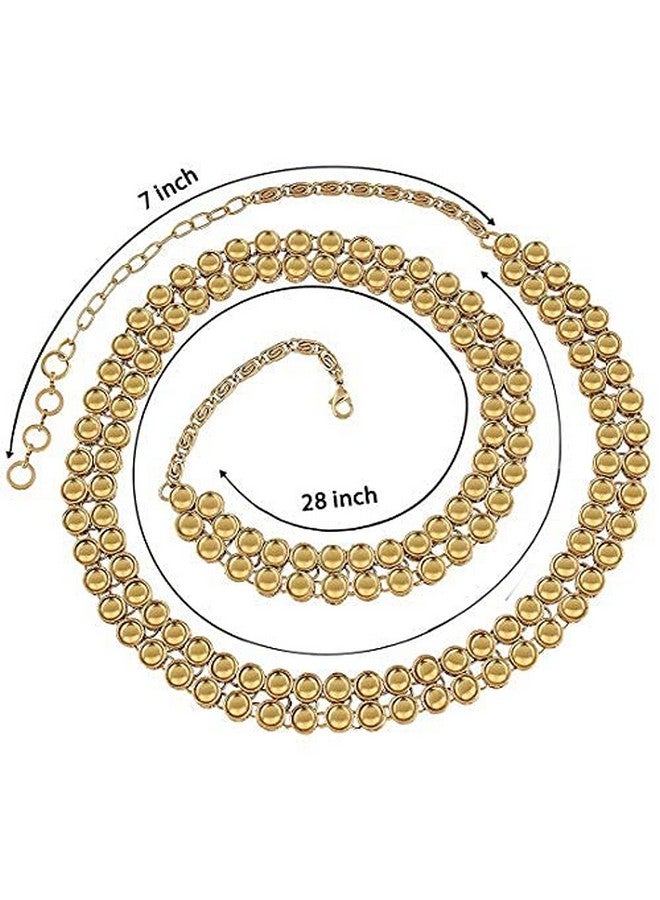 Aheli Indian Bollywood Wedding Faux Kundan Studded Waist Belt Kamarbandh Kamar Patta Ethnic Fashion Jewelry For Women - Image 3