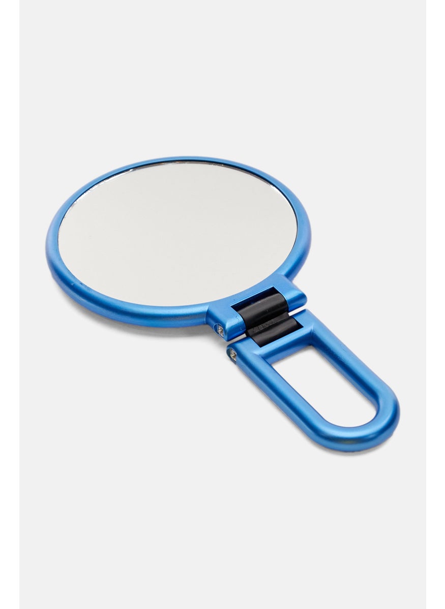 Oasis Home Foldable Mirror With Soft Touch Handle, Blue  - Image 2