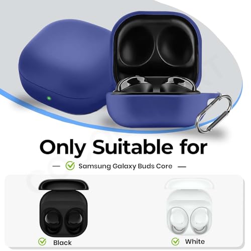 Cocoonkart Soft Silicone Case Cover for Samsung Galaxy Buds Core (Blue) - Image 2