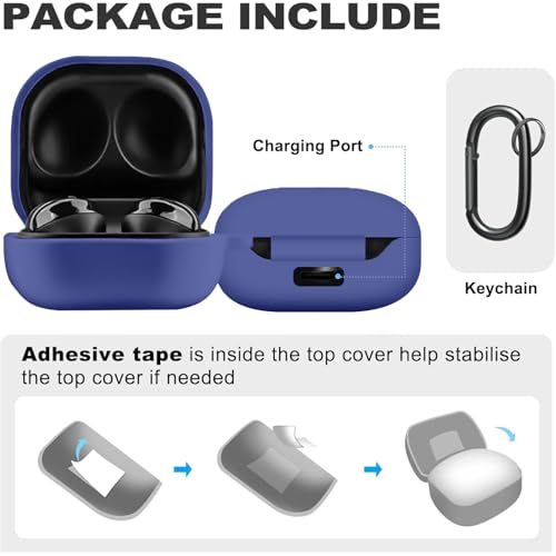 Cocoonkart Soft Silicone Case Cover for Samsung Galaxy Buds Core (Blue) - Image 5