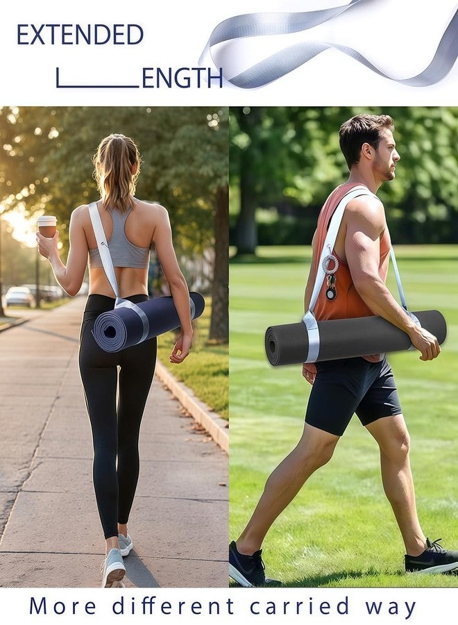 MRZZATA Yoga Mat Strap with Carabiner Clip, Adjustable Carrier for Yoga Mats, Sky Blue [MAT NOT Included] - Image 4