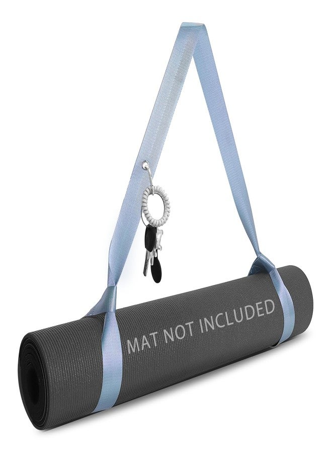 MRZZATA Yoga Mat Strap with Carabiner Clip, Adjustable Carrier for Yoga Mats, Sky Blue [MAT NOT Included] - Image 1