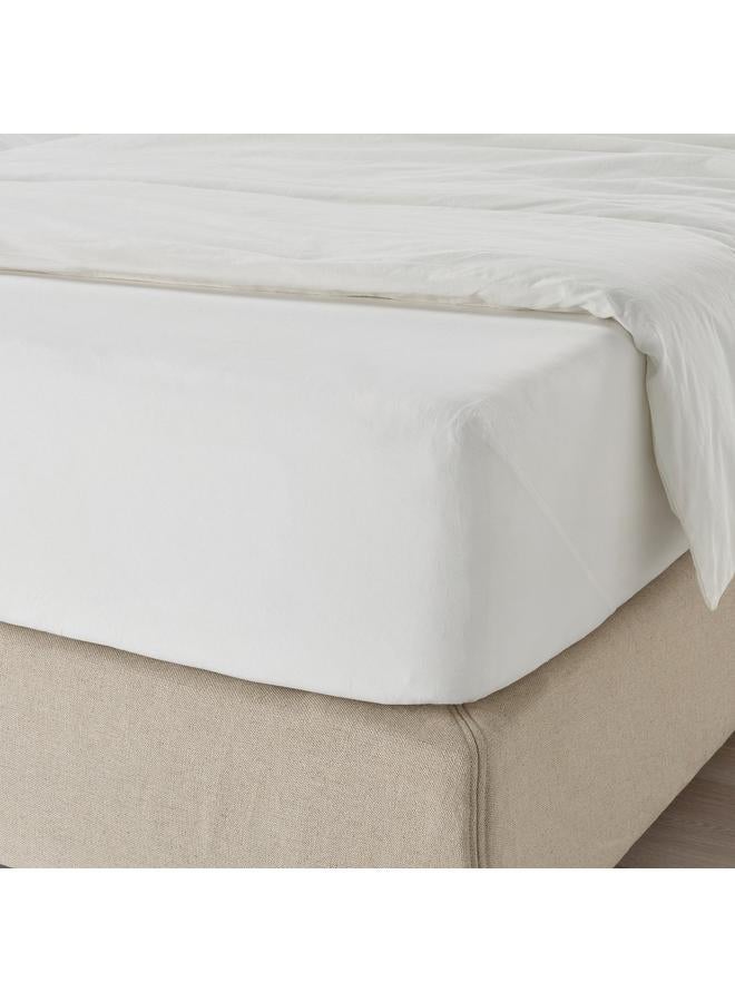 erorex Fitted sheet, white, 160x200 cm - Image 3