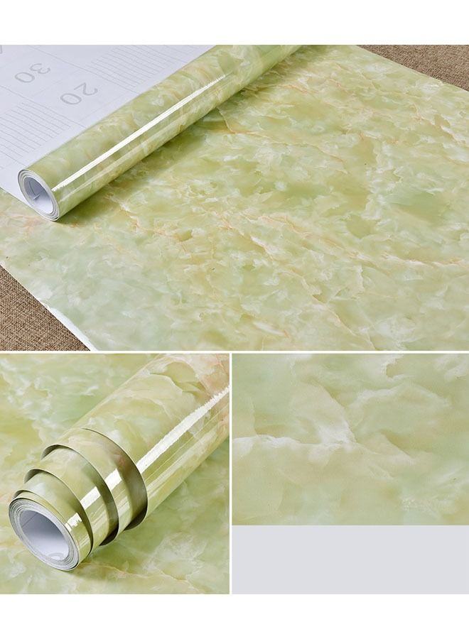 ZCM-HAPPY Marble Pattern Self-Adhesive Waterproof and Oil-Proof Wall Sticker Wallpaper Suitable for Kitchen Bathroom 500x60cm - Image 2