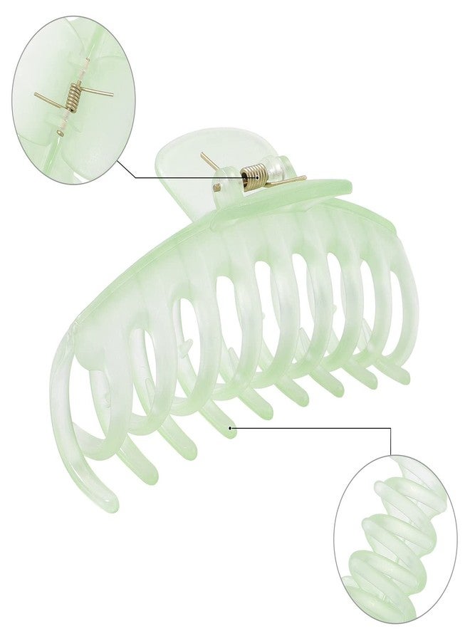 Truvic Korean Style Large Plastic Transparent Multicolor Matte Hair Claw Clips Long Jaw Clutches Hair Accessories for Women and Girls (3 Pcs) - Image 5
