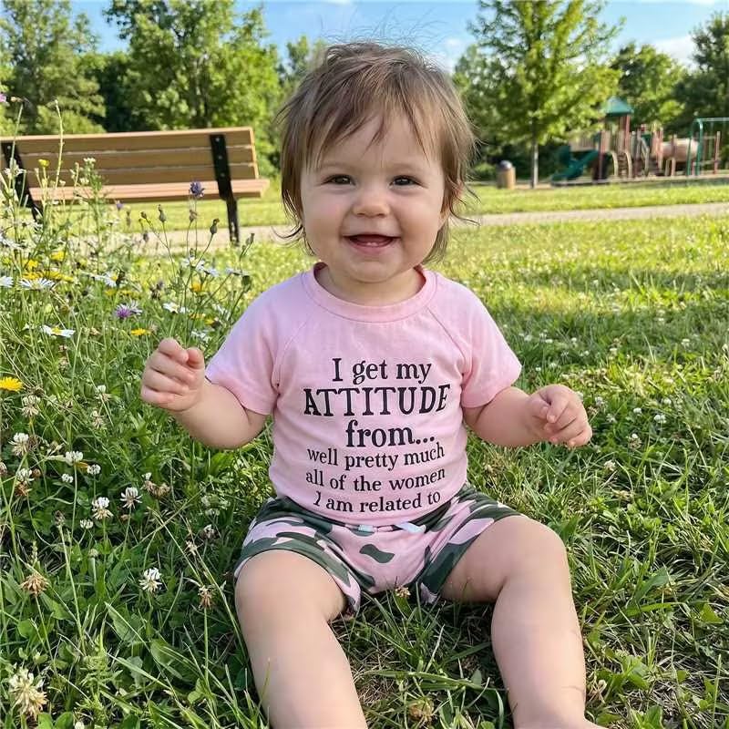 Fernvia Toddler Girls Clothes 1T 2T 3T 4T 5T Summer Outfits Baby Kids Short Sleeve T-Shirt Tops & Camouflage Shorts Sets (B-Pink, 3-4 Years) - Image 3