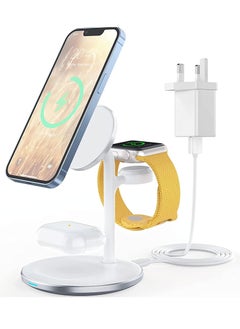 XiuWoo Wireless Charging Station for Multiple Devices, 15W Fast Mag Charger Stand  - Image 1