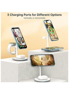 XiuWoo Wireless Charging Station for Multiple Devices, 15W Fast Mag Charger Stand  - Image 2