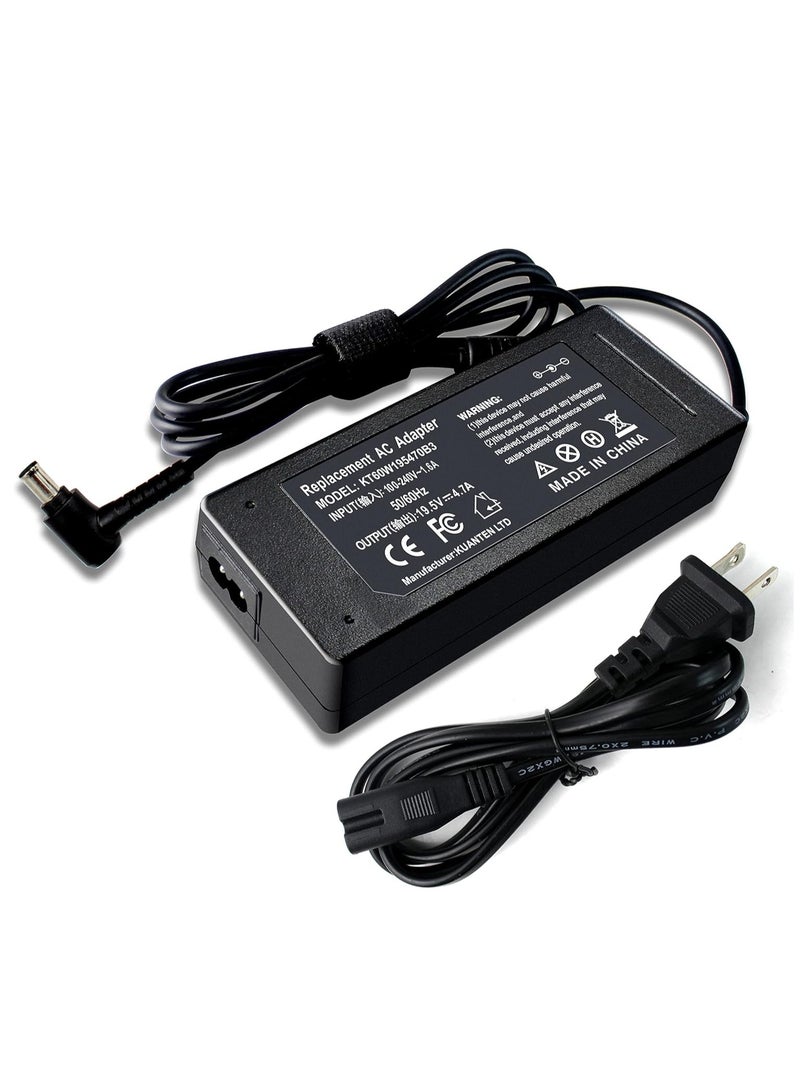 شاحن الكمبيوتر المحمول AC19V48 VGP-AC19V37 متوافق مع Sony VAIO PCG VGN VPC VGP-AC19V PCGA-AC19V VGA-AC19V، PCG-61611L PCG-71318L PCG-71312L VGP-AC19V19 VGP-AC19V43 VGP-AC19V27 VGP-AC19V10 PCG-4121GL