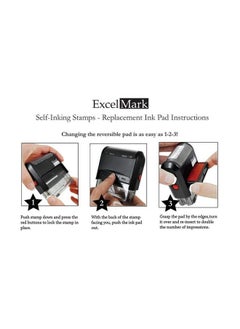 ExcelMark Personal And Confidential Excelmark Selfinking Rubber Stamp Red Ink  - Image 4