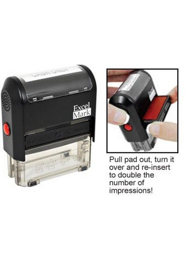 ExcelMark - Personal And Confidential Excelmark Selfinking Rubber Stamp Red Ink - Image 1