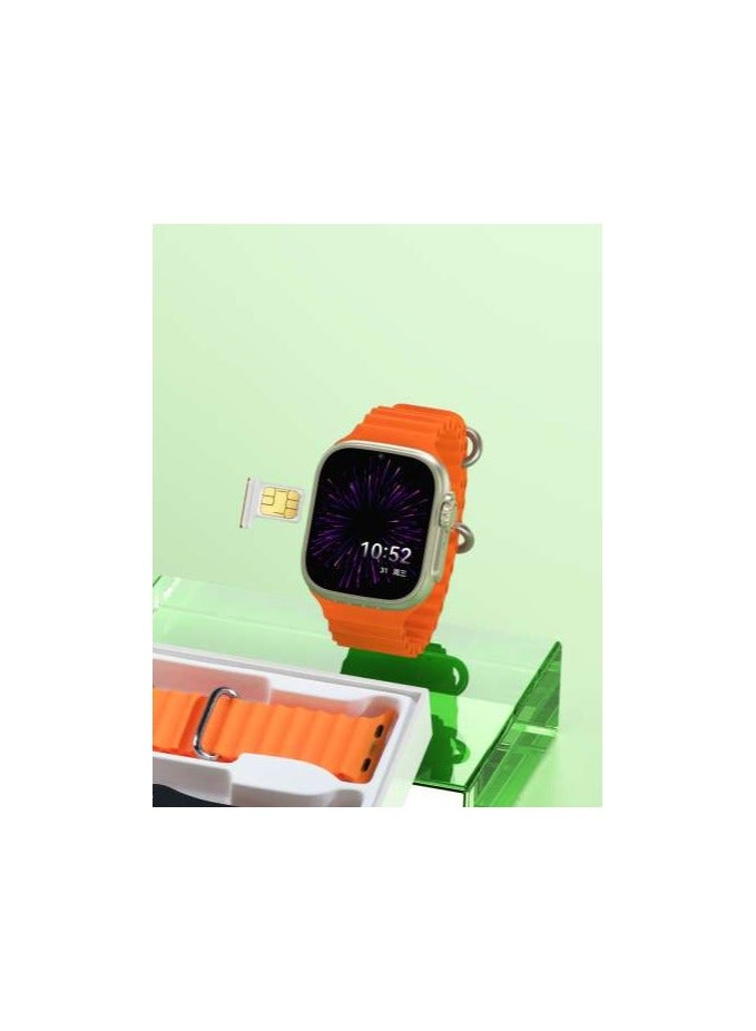 Modio ST10 Smartwatch with 2.2 Inch Display Dual Camera Sim Card Slot and 3 Pair Straps Designed for Ladies and Gents Silver - Image 4