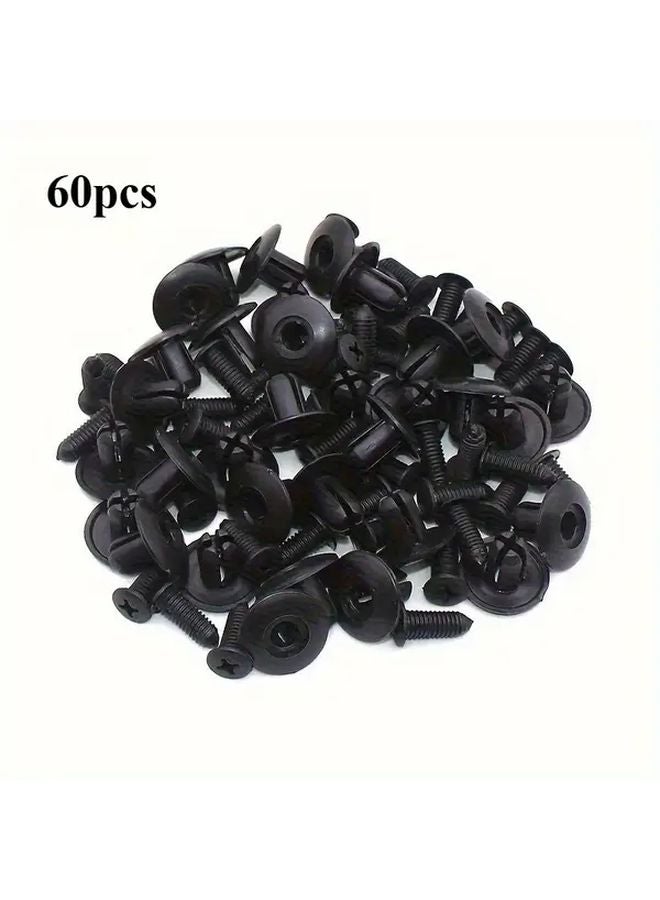 60Pcs Plastic Rivet Fasteners 8mm Hole Diameter Car Expansion Clips Automotive Push Pin - Image 1