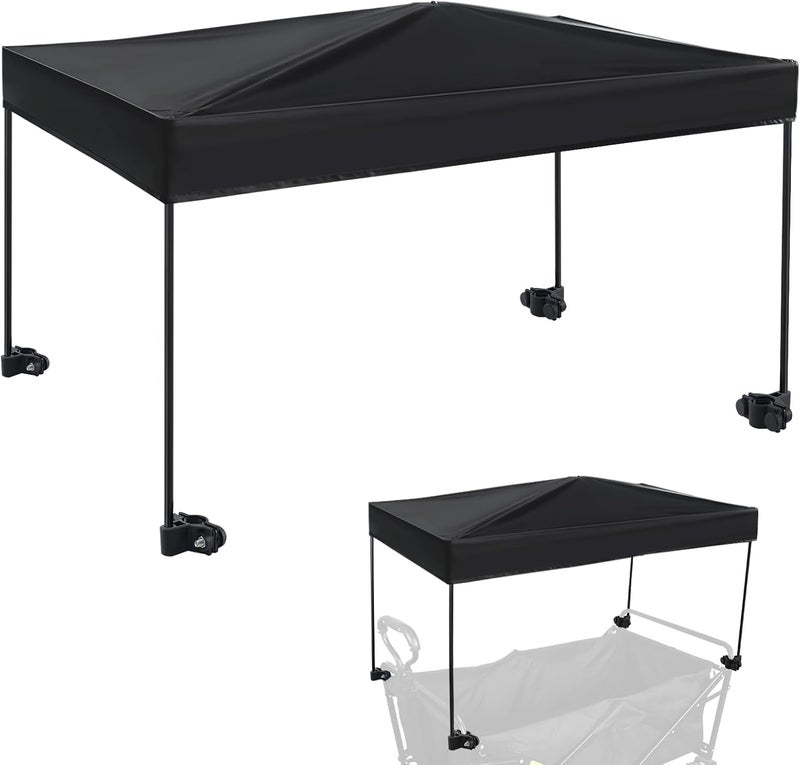 VOONKE Wagon Canopy Cover, Garden Portable Outdoor Push Awning, Stroller Canopy for Garden Wagon, Shopping, Camping, Fits Folded and Collapsible Wagons, 22 × 35.4 Inch - Image 1