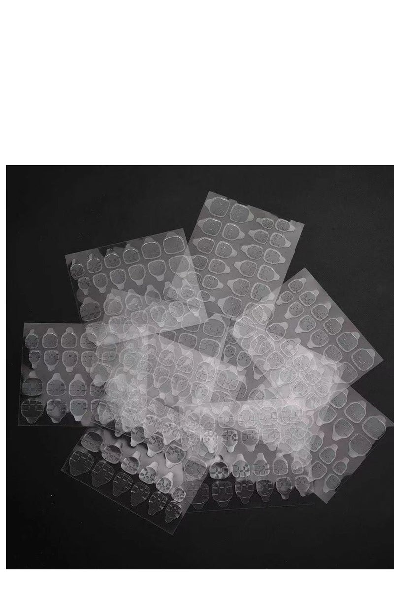 Nail Adhesive - 240 Pieces Transparent Double Sided Self Adhesive Nail Stickers, DIY Nail Art Decoration Fake Nail Special Adhesive Stickers - Image 1