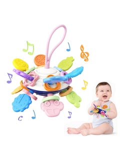 MUMS PLANET Montessori Toys for 1 Year Old, Sensory Toys for Babies 1-3, Food Grade Silicone Pull String Activity Toy, Travel Toys for Babies Boys Girls 1 2 3 Year Old  - Image 1