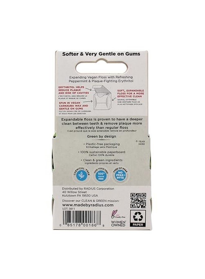 Radius Peppermint Dental Floss 55 Yards Vegan And Nontoxic Oral Care Boost Total Tooth & Gum Protection Clear Pack Of 6 - Image 4