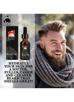 G.B.S Beard Growth Kit For Men Complete Set Includes Beard Oil.25 Mm Roller Serum Balm Scissor Brush Comb And Cloth Bag  - Image 5