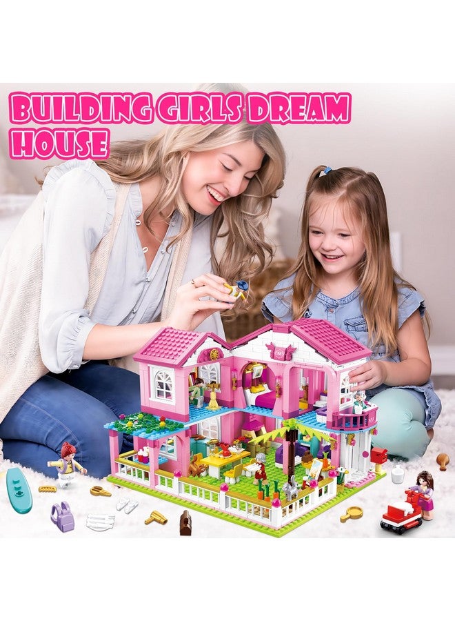 Sluban Friends Beach House Building Sets for Girls 6-12, Seaside Villa House Compatible with Lego Friends, Come with 7 Minifigures Dolls, Motorcycle and Kitchen Accessories, STEM Educational Toy - Image 5
