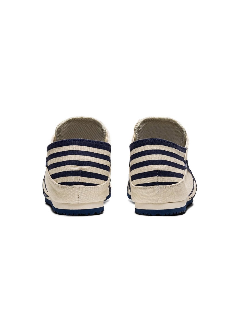 MEXICO 66 Slip-On Canvas Casual Colorblock Sneakers Shoes Beige/Navy Blue