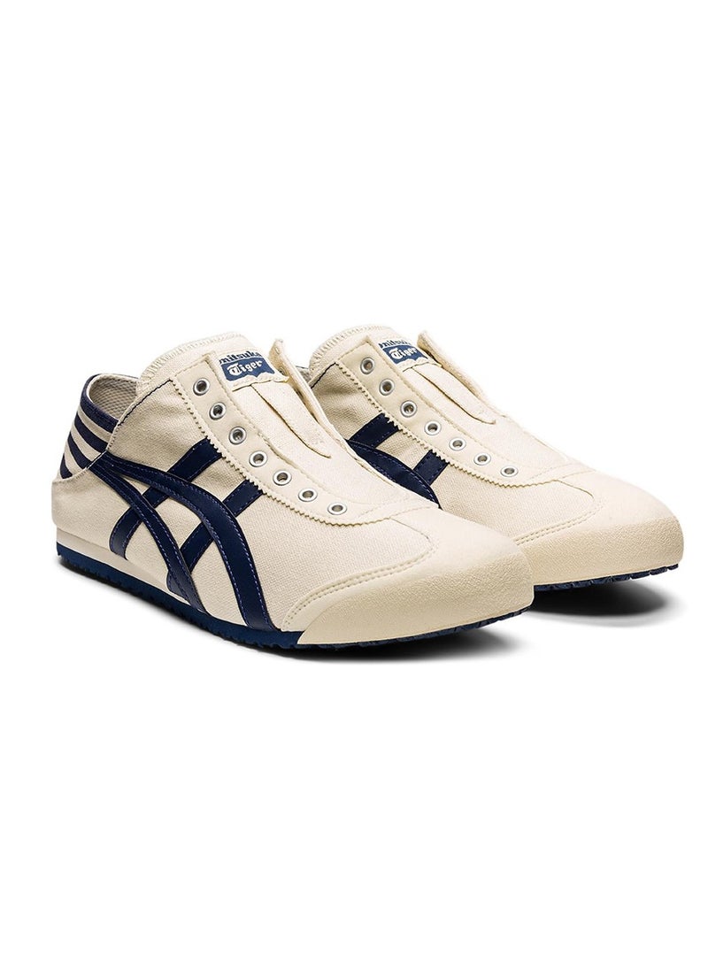 Onitsuka Tiger - MEXICO 66 Slip-On Canvas Casual Colorblock Sneakers Shoes Beige/Navy Blue - Image 1