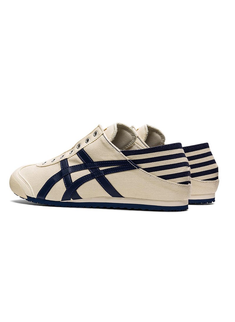 Onitsuka Tiger - MEXICO 66 Slip-On Canvas Casual Colorblock Sneakers Shoes Beige/Navy Blue - Image 1