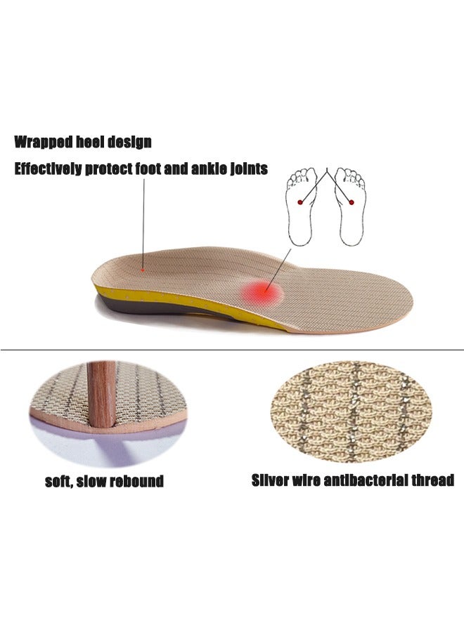 1 Pair Arch Support Sport Insole, Plantar Fasciitis Foot Arch Support Orthopedic Cuttable Insole, Antibacterial Shock Absorption Shoe Insole for Flat Feet Pain Relief-Reduce Muscle Soreness(S,35~40)  - Image 4