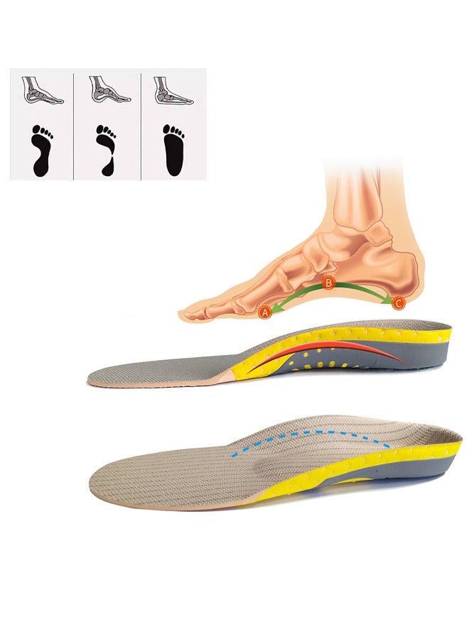 1 Pair Arch Support Sport Insole, Plantar Fasciitis Foot Arch Support Orthopedic Cuttable Insole, Antibacterial Shock Absorption Shoe Insole for Flat Feet Pain Relief-Reduce Muscle Soreness(S,35~40)  - Image 5