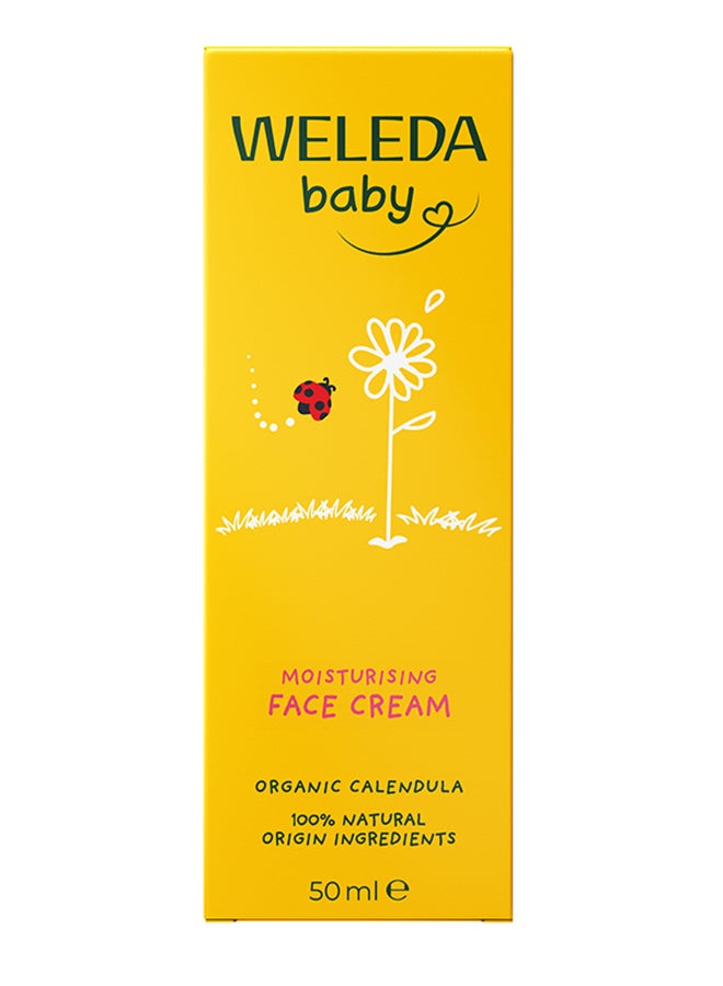 Weleda Calendula Face Cream (50 ml) – Gentle Facial Moisturizer for Baby's Sensitive Skin, with Organic Calendula & Almond Oil - Image 1