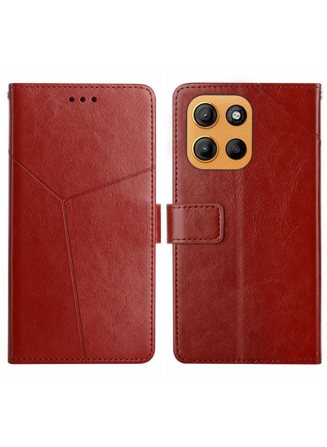 S-TOP Case For Motorola Moto G Stylus 5G 2025 HT01 Y-shaped Pattern Flip Leather Phone Case - Image 1