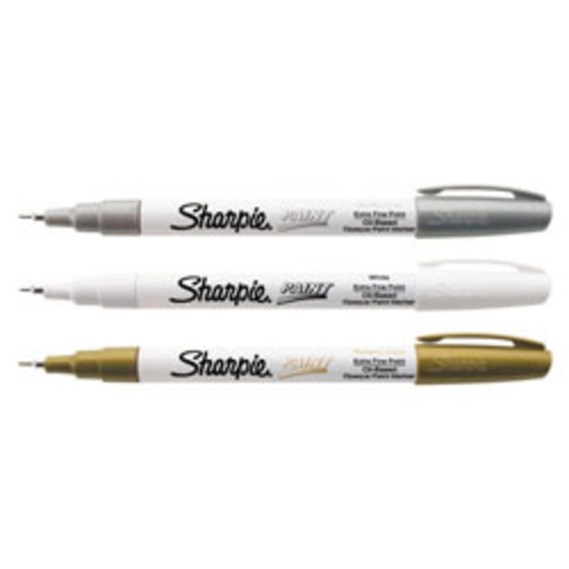 Sharpie Oil-Based Paint Marker, Extra Fine Point, White, 1 Count - Great for Rock Painting - Image 1