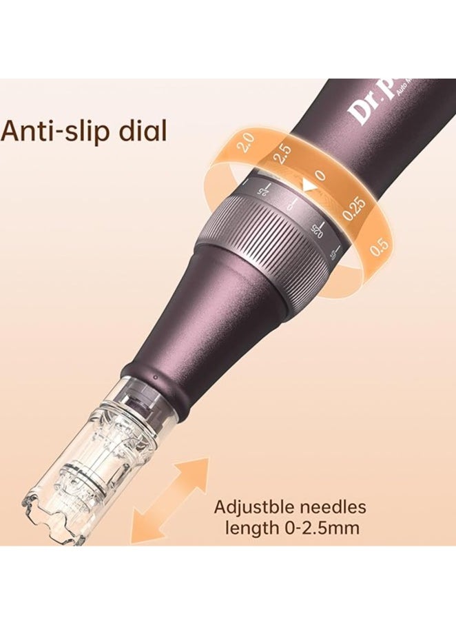 دي آر. بن طقم قلم المايكرونيدلينج الاحترافي Dr. Pen Ultima A10 - أحدث تقنيات المايكرونيدلينج لنمو الشعر واللحية Dermapen - قلم ديرما لاسلكي - قلم رائع للبشرة للوجه والجسم  - Image 4