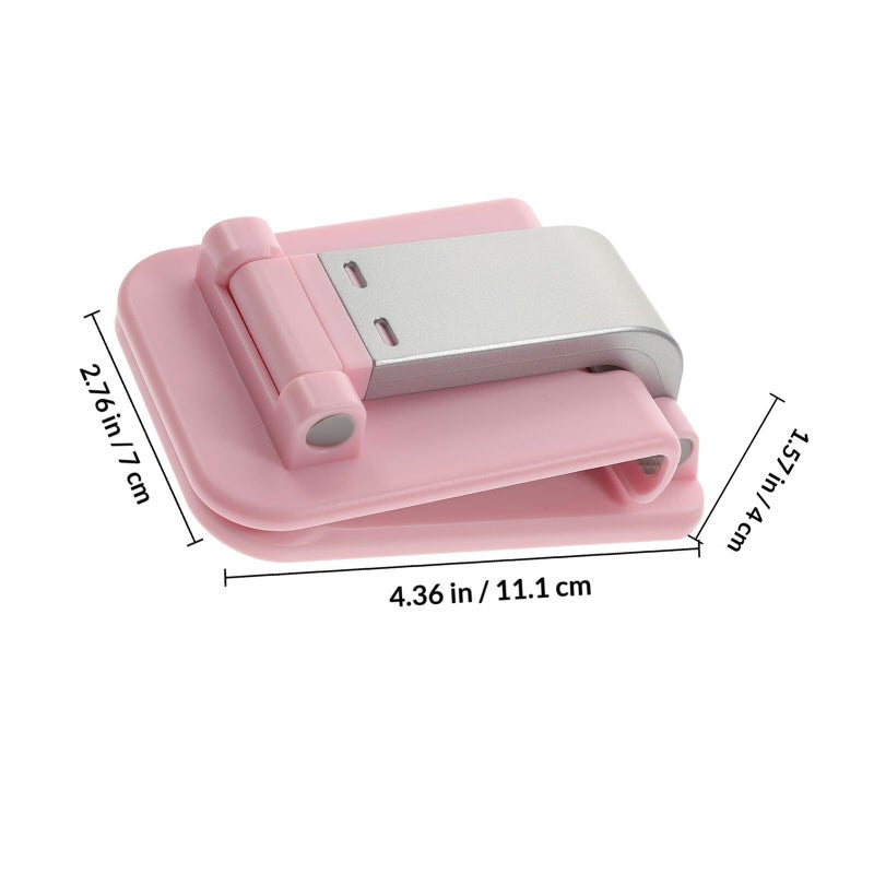 Adjustable Foldable Telescopic Phone Stand Pink Portable Desktop Holder Home Office - Image 3