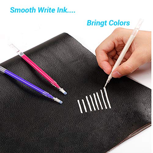 WedFeir Heat Erasable Fabric Marking Pens with 28 Refills for Tailors Sewing, and Quilting Dressmaking, 4 Colors Heat Erase Pens for Fabrics. - Image 3