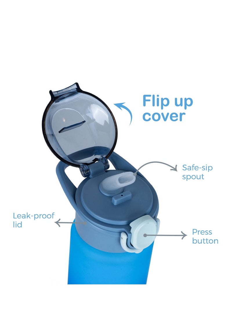 Eazy Kids Water Bottle 500Ml Wt Handle - Blue  - Image 3