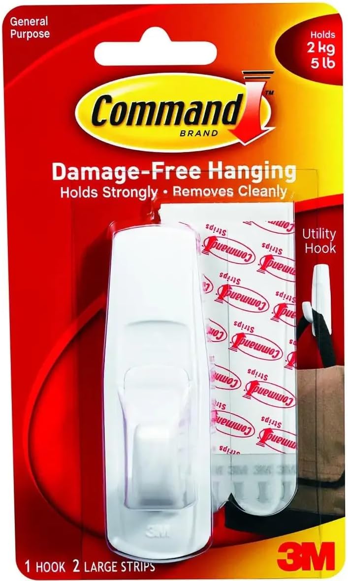 Command Utility Hook White Large 17003 - Damage-Free Hanging - Image 1