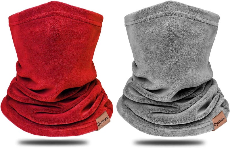 Dymex 2 PCS Kids Neck Warmer Gaiter Winter Fleece Neck Cover Balaclava Windproof Face Cover Mask for Ski Motorcycle - Image 1