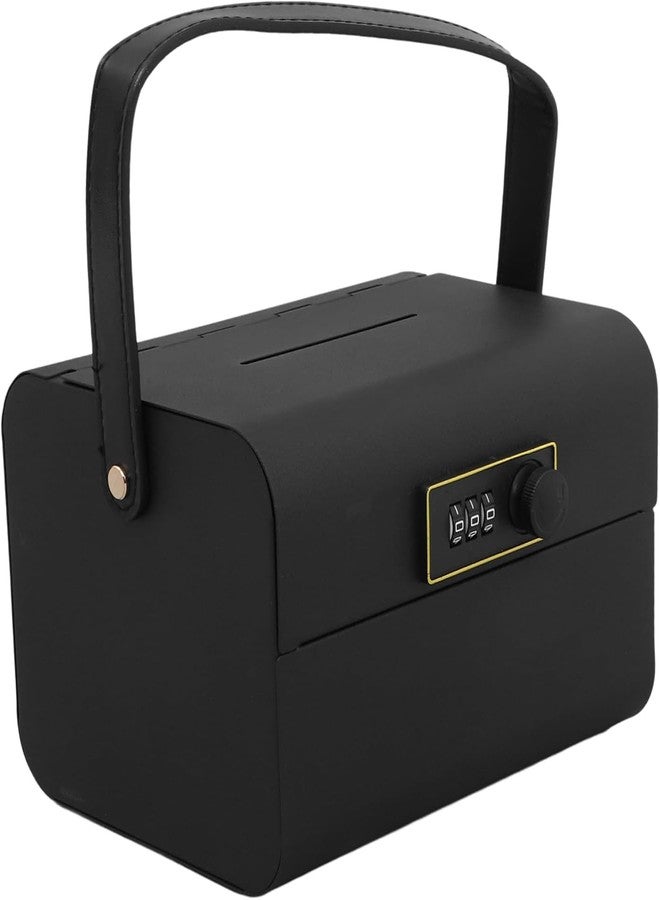 Crobat صندوق نقود صغير من كروبات مزود بقفل برقم سري، صندوق نقود معدني آمن للتخزين، صندوق نقود معدني لتوفير المال للأطفال من الجنسين - Image 1