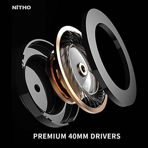 Nitho Spectra Gaming Headset with RGB Light and Microphone, Over-Ear Stereo Headphones for Xbox Series X|S, Xbox One, PS5, PS4, Nintendo Switch, PC, Mobile, 3.5 mm Audio Jack, 50 mm Drivers - Red - Image 5