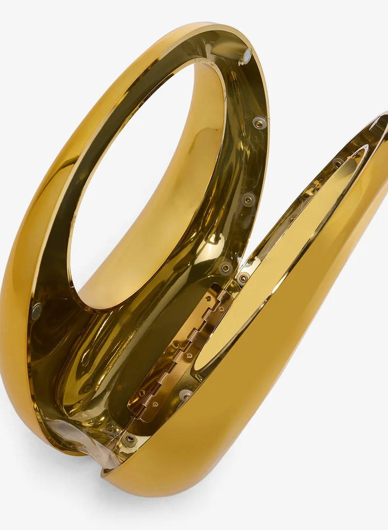 Ella Limited Edition  Gold Glass Like Metallic  Statement Bag for Women | Best Price UAE