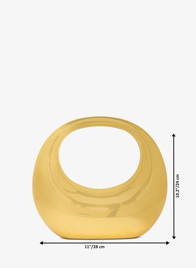 Ella Limited Edition  Gold Glass Like Metallic  Statement Bag for Women | Best Price UAE