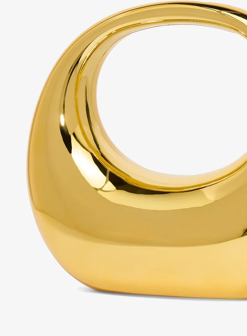 Ella Limited Edition  Gold Glass Like Metallic  Statement Bag for Women | Best Price UAE