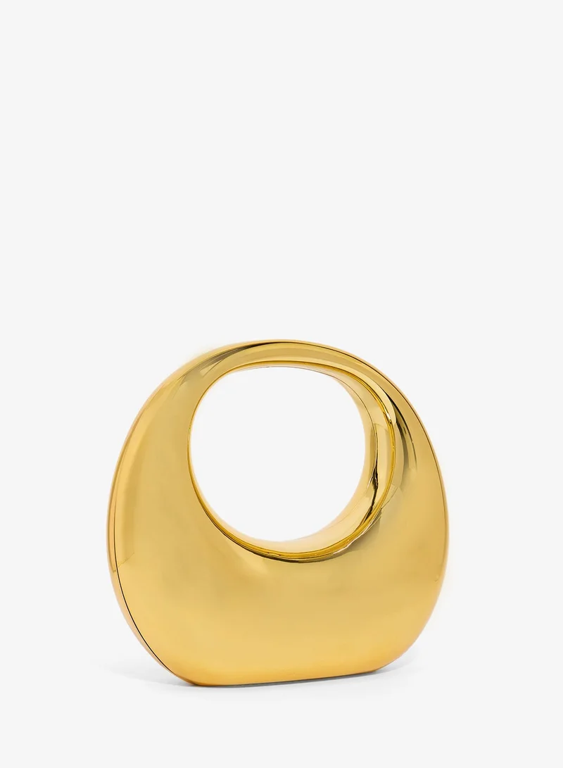 Ella Limited Edition  Gold Glass Like Metallic  Statement Bag for Women | Best Price UAE