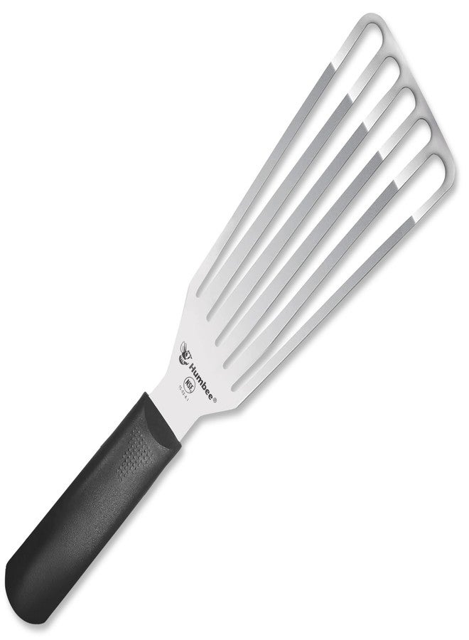 HUMBEE 6 Inches Fish Turner, Slotted Fish Spatula Dishwasher Safe NSF (Left Hand), Shovel Black - Image 1