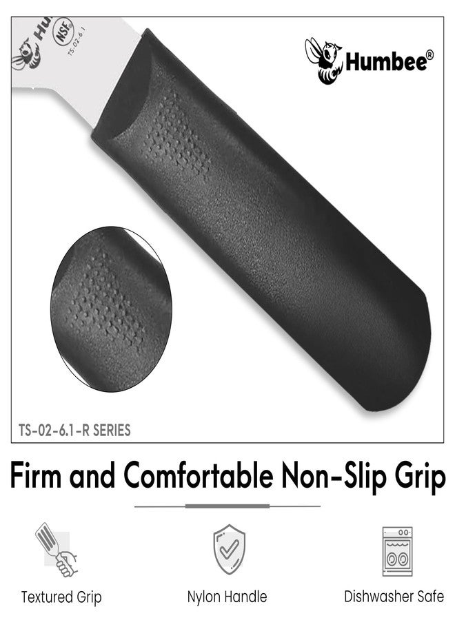 HUMBEE 6 Inches Fish Turner, Slotted Fish Spatula Dishwasher Safe NSF (Left Hand), Shovel Black - Image 5
