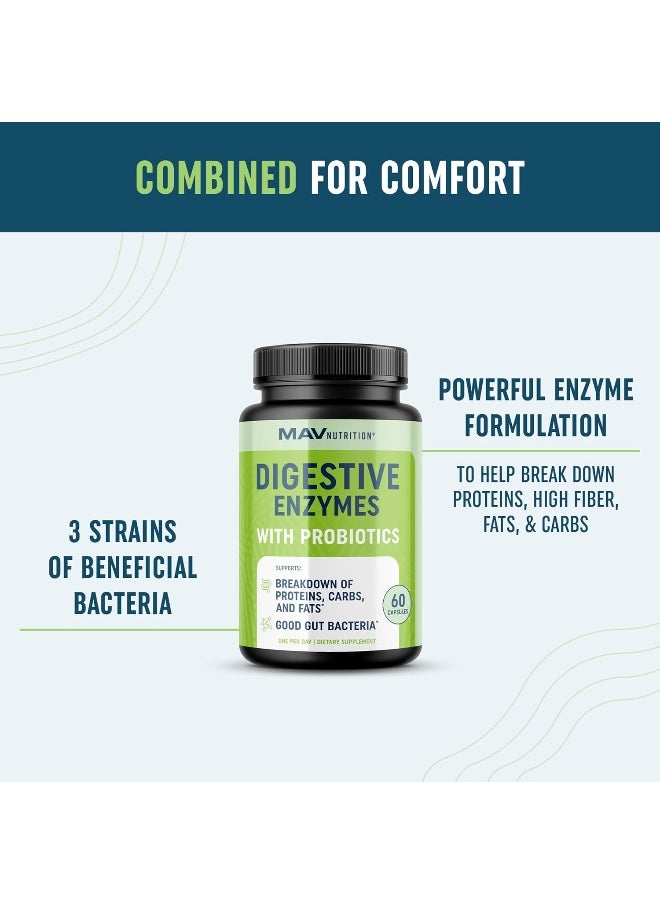 MAV Nutrition MAV NUTRITION Digestive Enzyme Supplements + Probiotics  - Image 2
