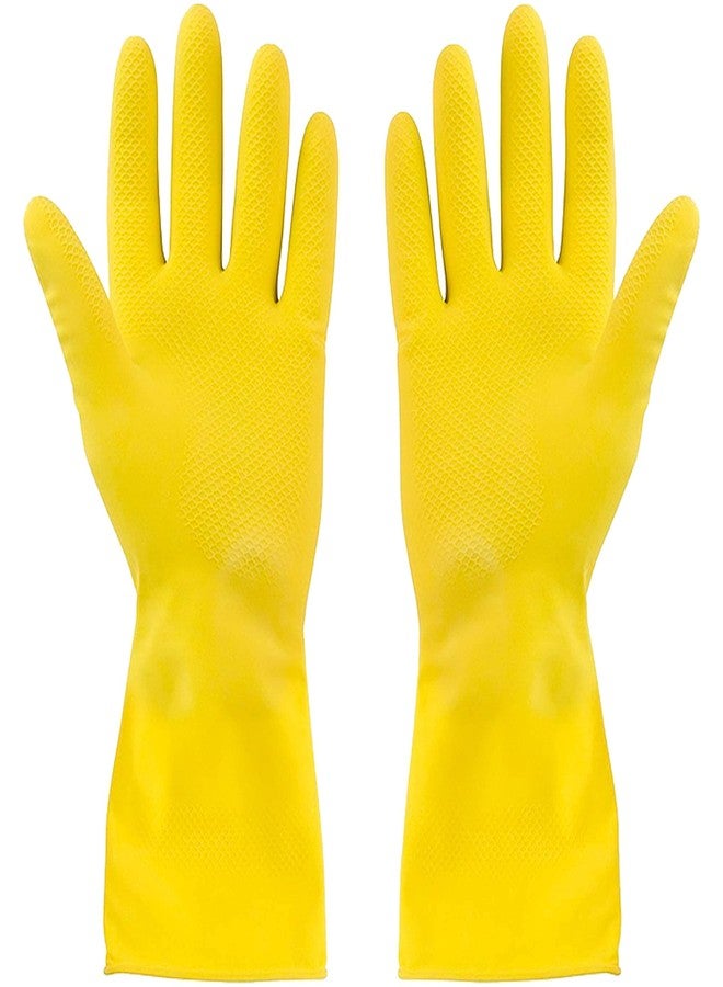 SteadMax 3/6 Pairs Cleaning Gloves, Reusable Natural Rubber Dish Gloves, Waterproof Latex Non-Slip Dishwashing Gloves for Kitchen and Household (Large, 3 Pack) - Image 3