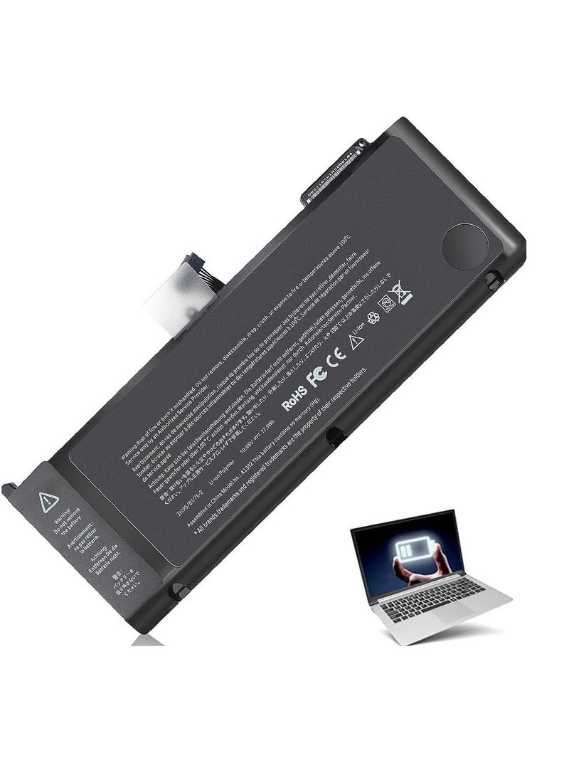 Generic Replacement Battery A1382 for 15-inch, Models A1286 (Early 2011, Late Mid 2012), 5200mAh, 10.8V  - Image 1